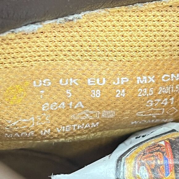 Timberland Flannery Brown Wheat High Top Chukka Boots Shoes Women's Size 7 - Picture 8 of 10